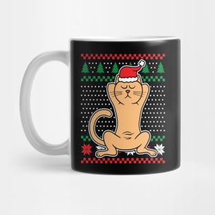 Ugly Christmas Sweaters Sleeping Cat Mug